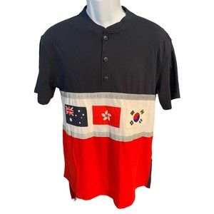 VCTRY MCMXCV mens M 1/4 botton shirt New Zealand Hong Kong South Korea